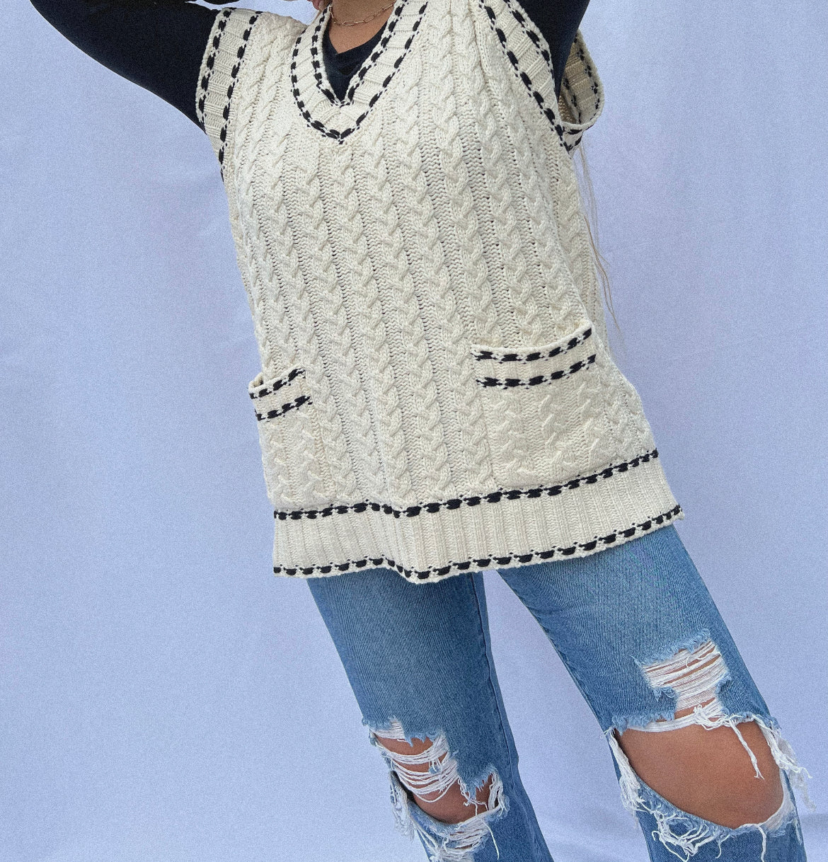 Oversized Sweater Vest