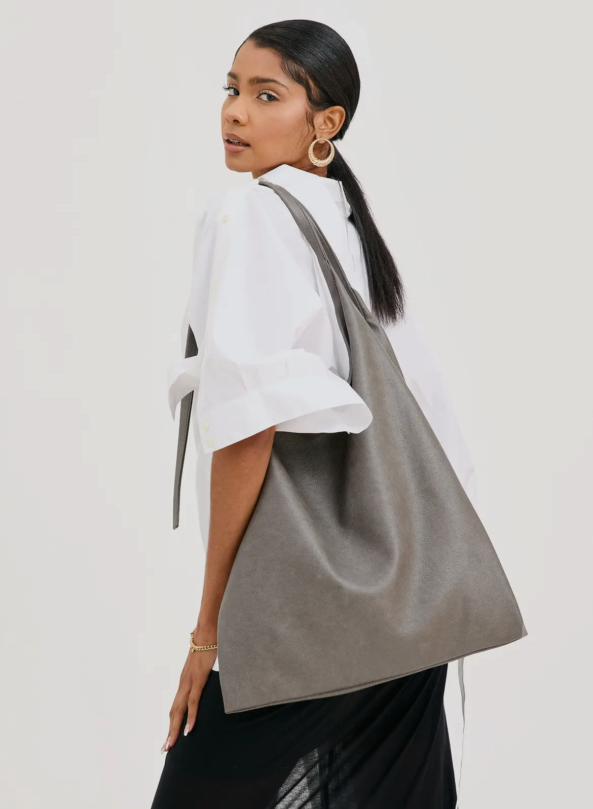 Vegan Leather Hobo Bag