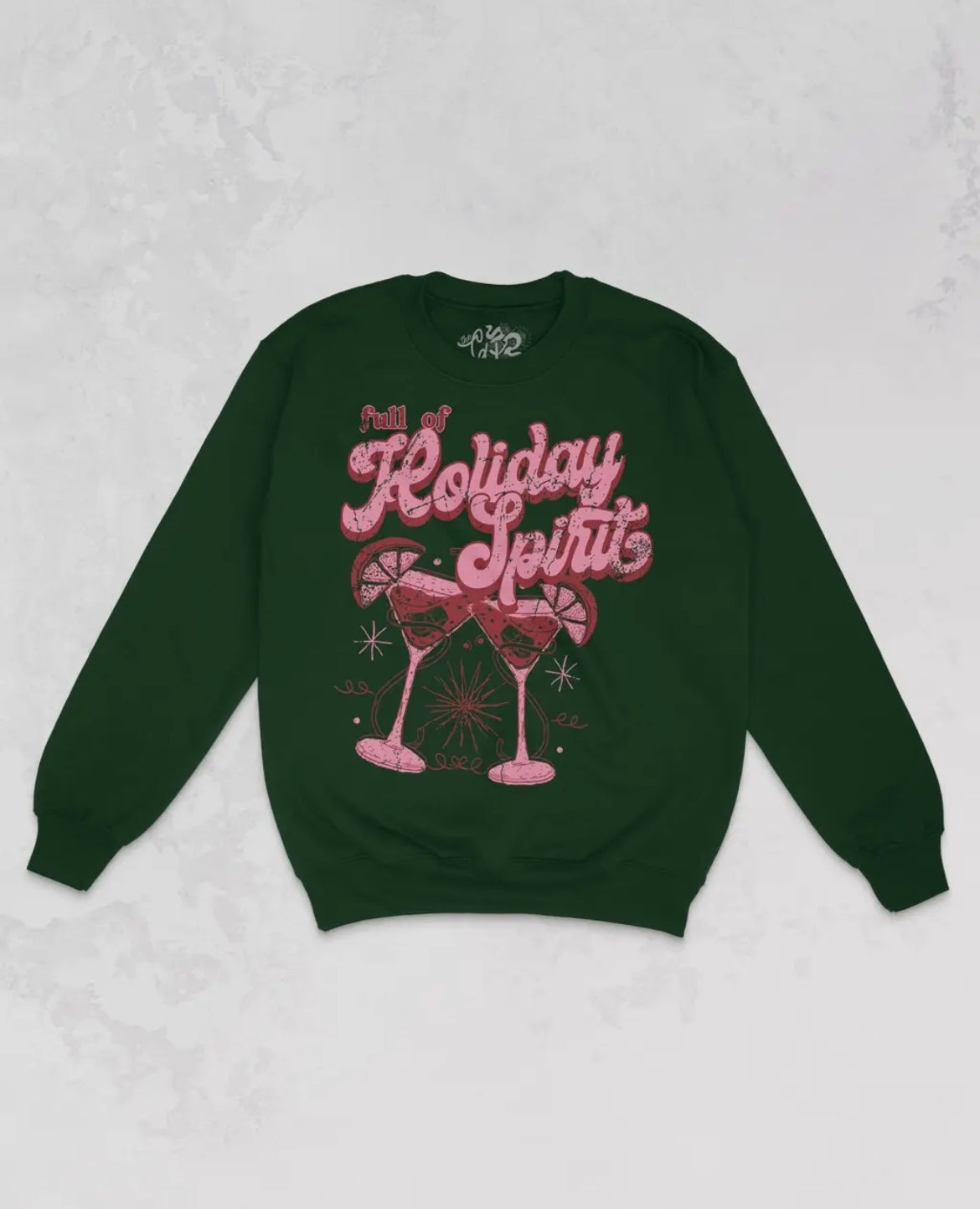 Full of Holiday Spirit Oversized Vintage Sweatshirt