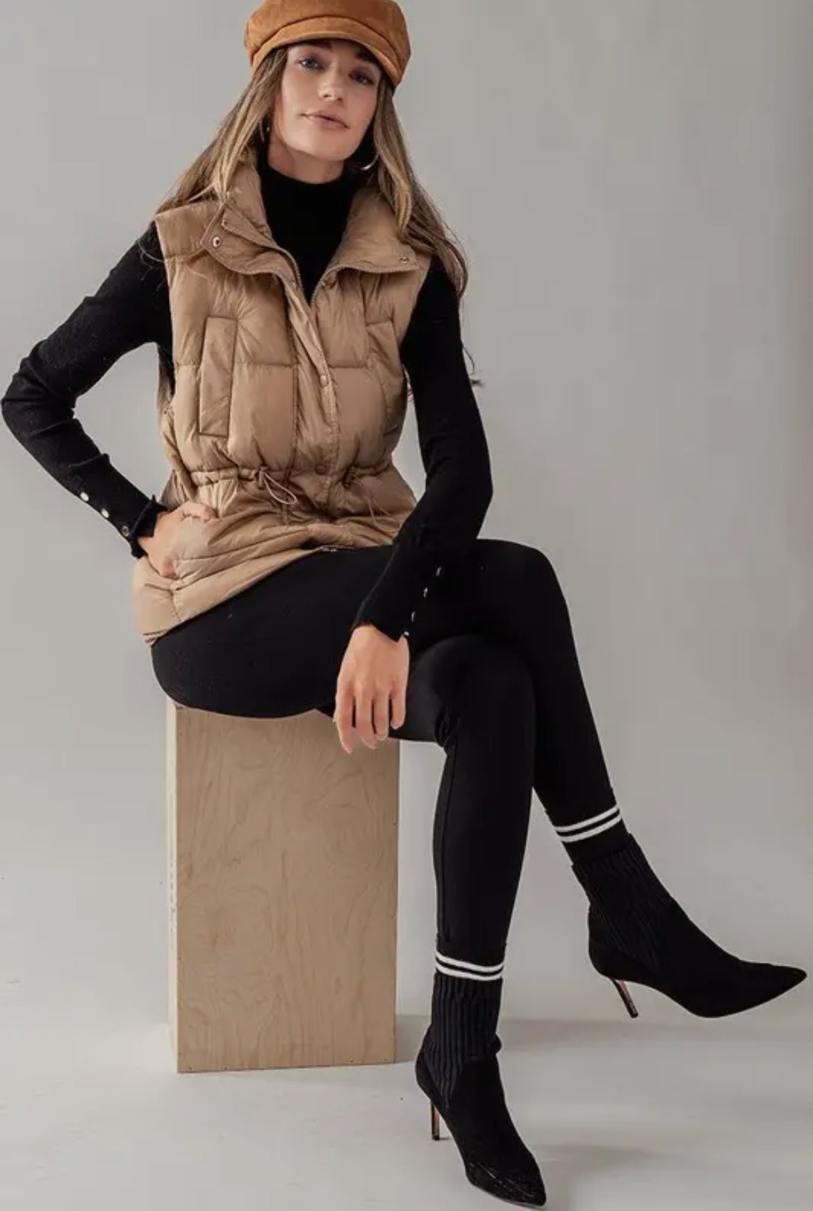 High Neck Puffer Vest