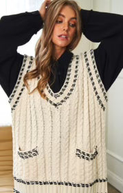 Oversized Sweater Vest