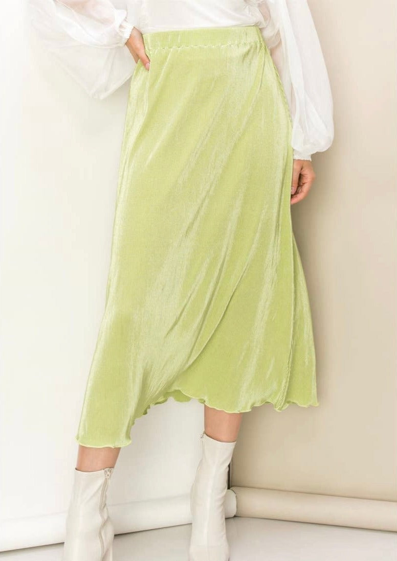 Crinkle Midi Skirt