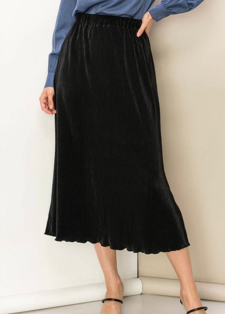 Crinkle Midi Skirt